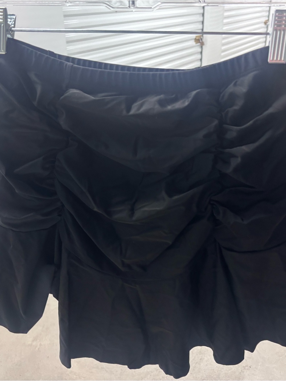 torrid Black Ruched swim skirt with Flared Hemline